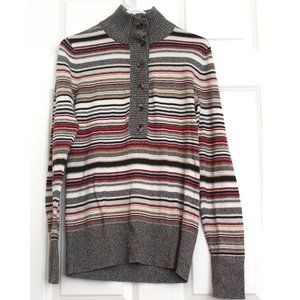 Eddie Bauer  Henley striped mens Multicolor striped Sweater NWOT Size?